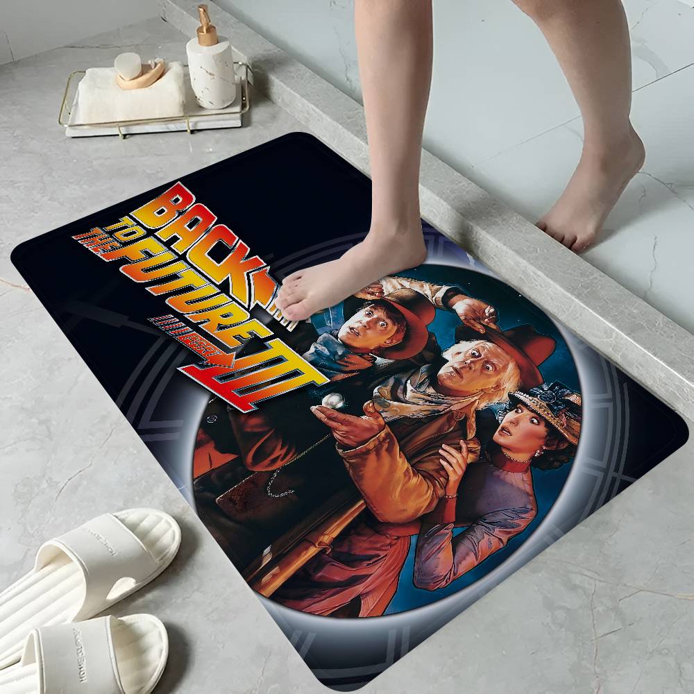 Movie B-Back To The Future Game Floor Mat Rectangle Anti-slip Home Soft Badmat Front Door Indoor Outdoor Mat Hotel Decor Mat
