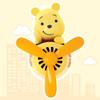Winnie the Hello Mickey Minnie Judy Hopps Auto Luft Niedlicher Bär Solide Einfach Spiralförmig Rotierender Propeller Diffusor für Luft Auto Dekoration Winnie the Pooh,
