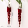 Velvet Christmas Ornaments, Red Assorted Festive Designs, Holiday Tree Decorations