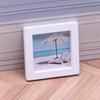 1Set 1:12 Puppenhaus Miniatur Sommer Strand Foto Rahmen Landschaft Wandbild Wanddekoration Modell Dekor Spielzeug Puppenhaus Zubehör