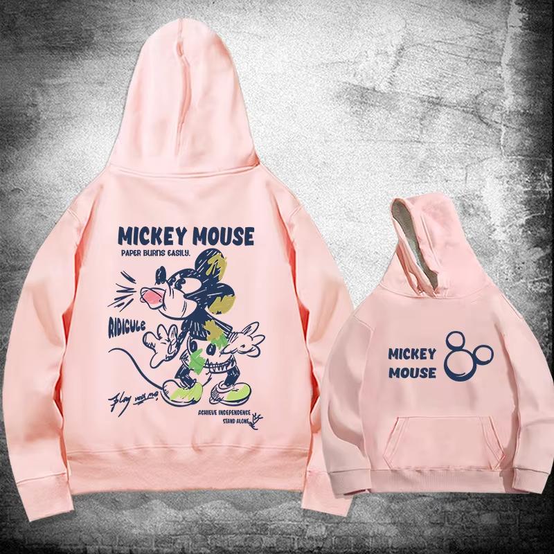 

Disney Mickey Mouse Hooded Sweatshirt for Young Men and Women Fashion Brand Loosely Dropped Shoulder Long Sleeve Tops 3XL