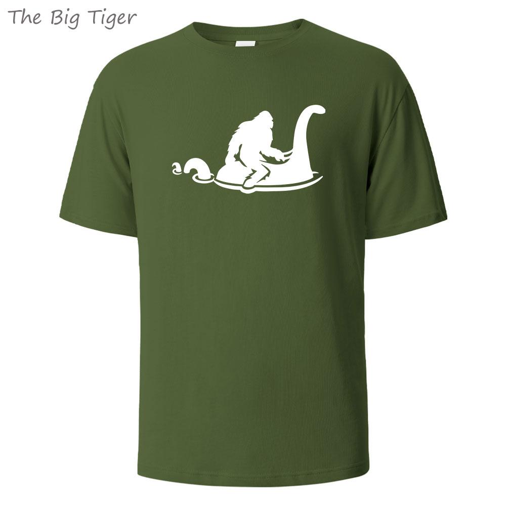 Dinosaur Printed Minimalist Cotton Crew Neck T Shirt Comfortable Fit Lightweight Fabric Unisex Casual Wear Mens Tshirt Fashion