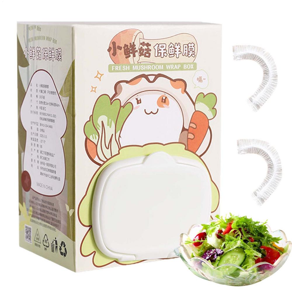 

Elastic Bowl Covers Leftover Dustproof Wrap Leftover Dustproof Wrap For Bread Proofing Vegetable Fruit Stretch Plate Cling Film