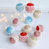 4Pcs 8cm Lace Appliques Christmas Ball Glitter Christmas Decoration Balls  Home
