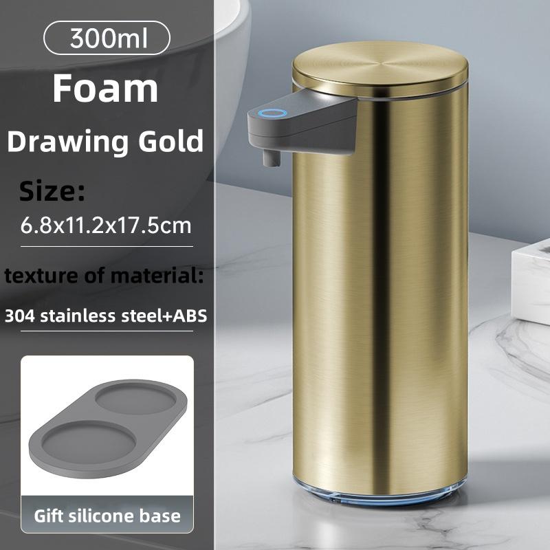 Stainless Steel Intelligent Automatic Sensing Soap Dispenser, Non-contact Household Kitchen Bathroom Wall Mounted Soap Dispenser
