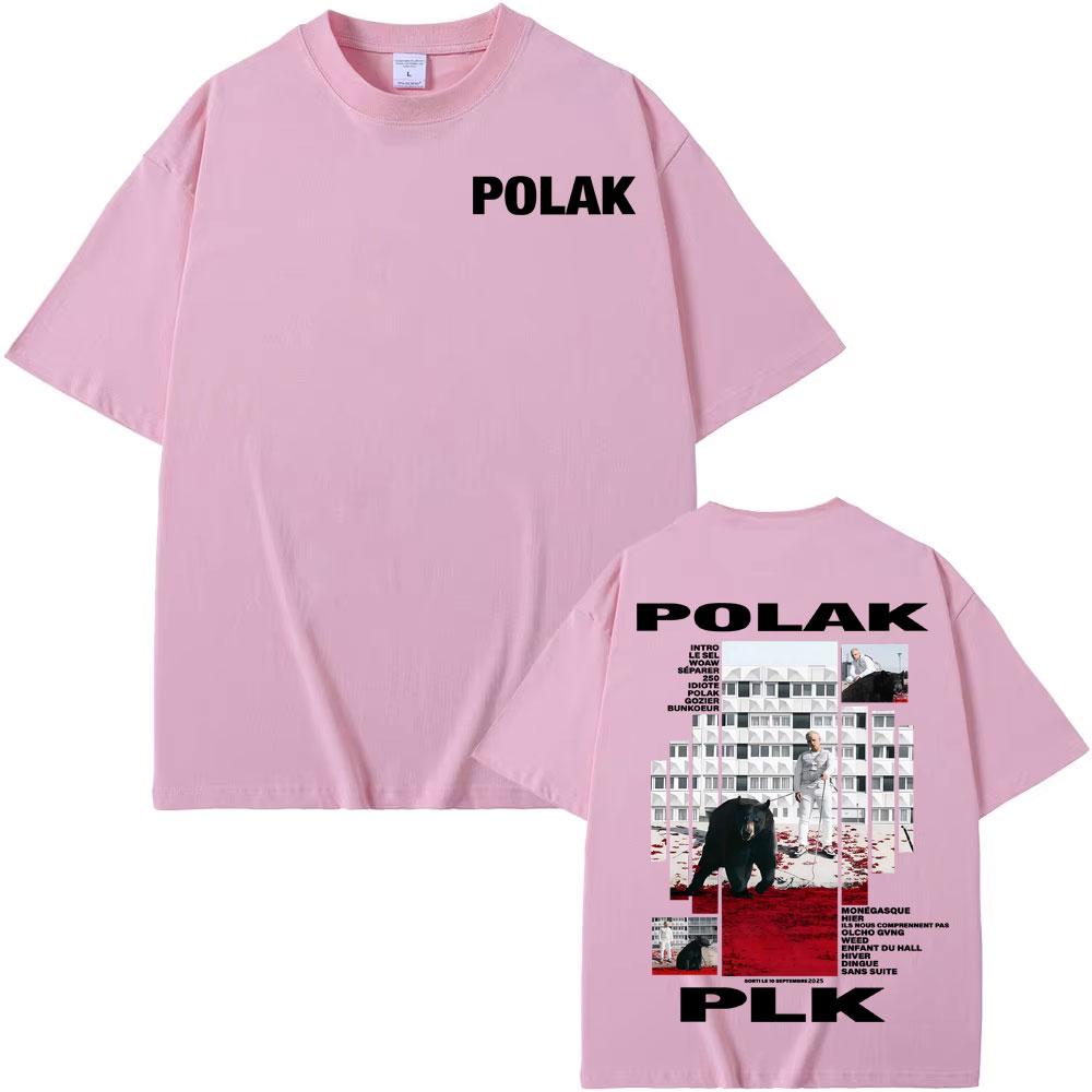 Rapper Plk Polak Album Series 2025 Cover T-shirts for Unisex Vintage 90s Hip Hop Street T Shirt Unisex Casual 100% Cotton T-shirt Tops