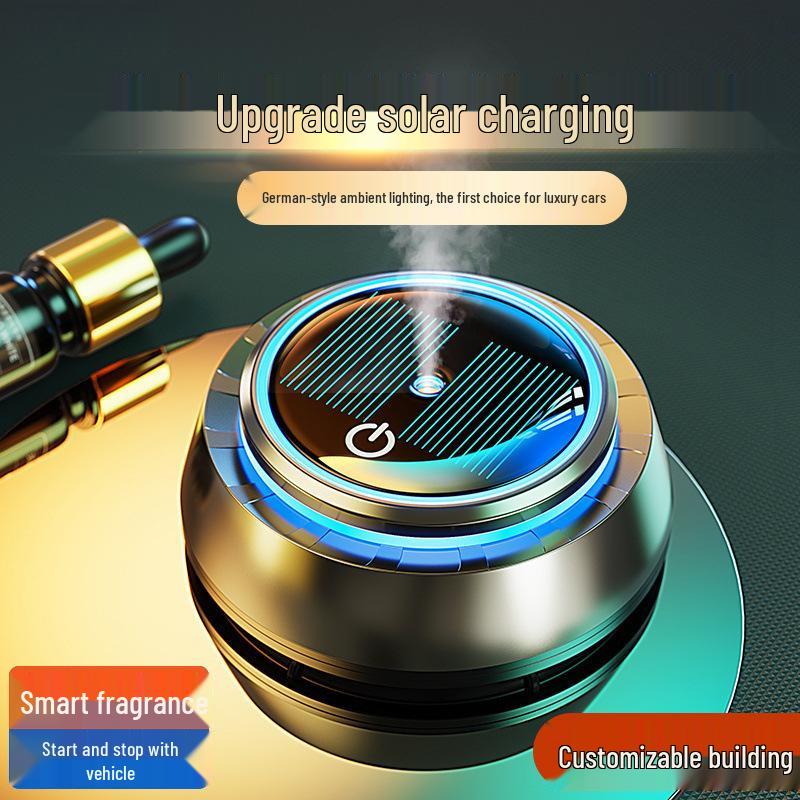 Smart Car Diffuser with Atmosphere Light - Long-lasting Fragrance and Deodorizing High-end Ornament
