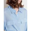 Chuyu Women's Pleated Lapel Lyocell Shirt