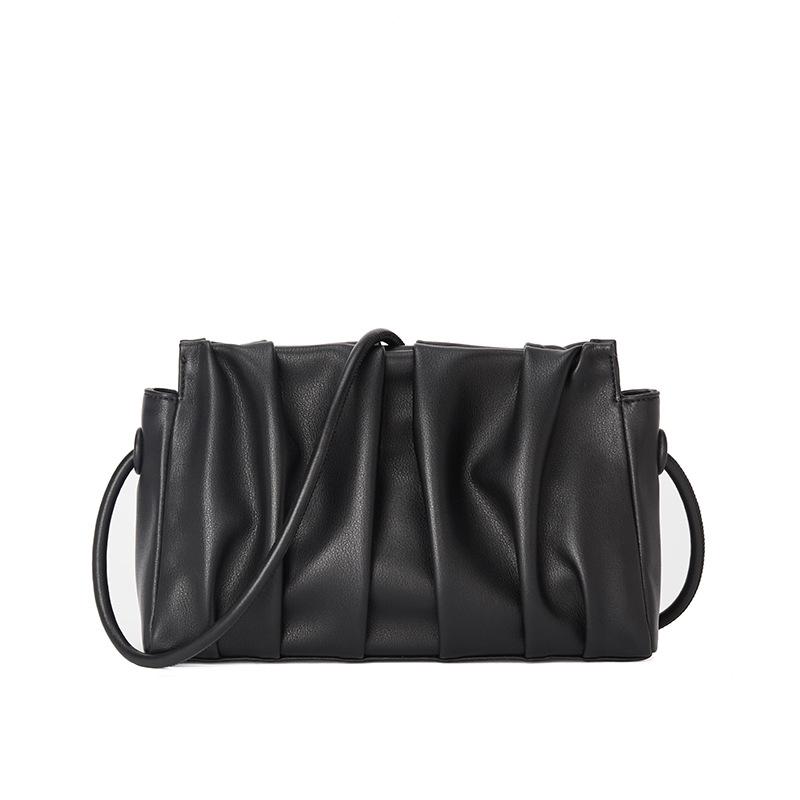 Echtes Leder Plissee Weiche Wolkentasche Damen Crossbody Dumpling Bag Beliebte Schultertasche für Frauen