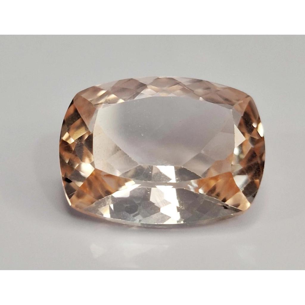 Beautiful Peach Morganite Natural Cushion Cut 12-14 Ct Certified Loose Gemstone