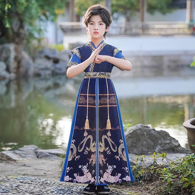 2026 New Style Boys' Hanfu: Handsome Tang Suit for Spring/Autumn