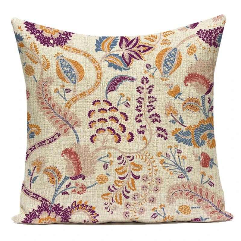 Vintage Floral Bee Decorative Cushion Covers Nordic Home Decor Sofa Chair Living Room Cushions Custom Throw Pillow Covers