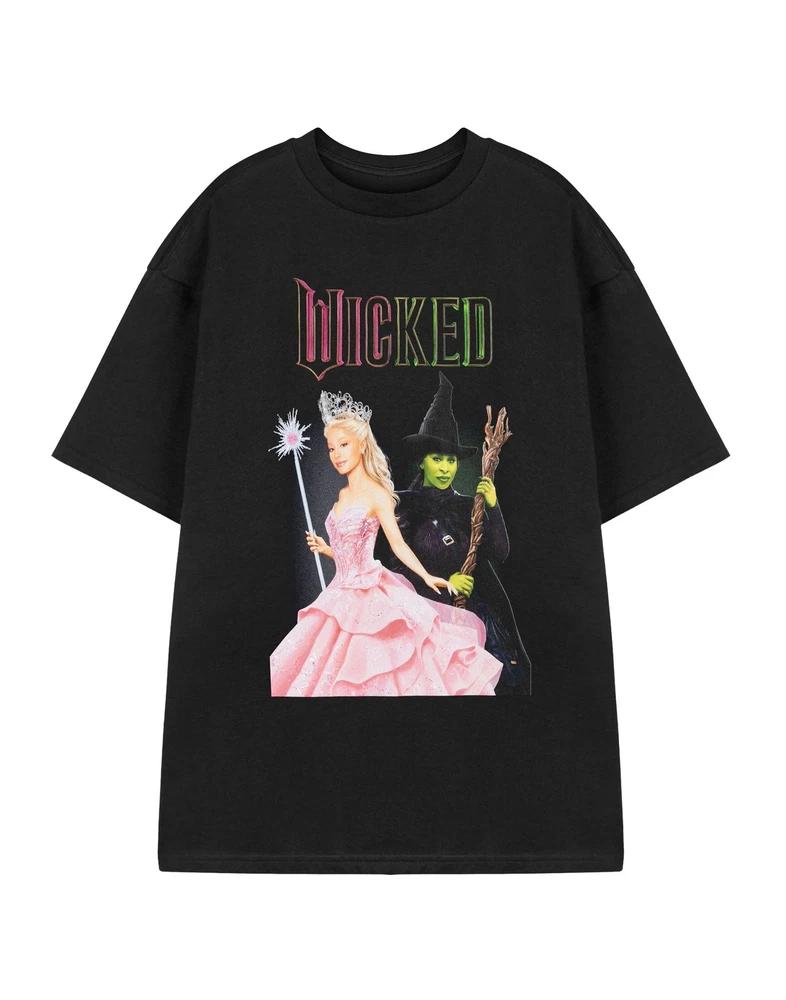 Wicked short sleeved tshirt womens black official merch M