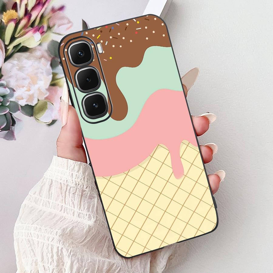 For Infinix Hot 60 Hot60i Case Cover lovely heart Pattern Soft Silicone Funda for infinix hot 60 Hot 60 i X6728 Shockproof Capa