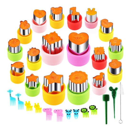 DYS Sada nerezových vykrajovátek na sušenky, Mini vykrajovátka na ovoce, Opakovaně použitelné DIY pekařské kuchyňské náčiní, na ovoce, zeleninu, pečivo