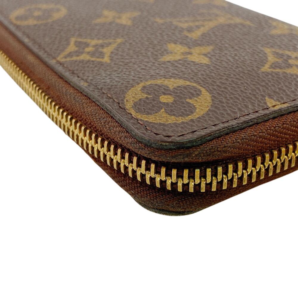LOUIS VUITTON M61536 Zip Around Monogram leather Portefeuille Clemence Purse Brown leather Used