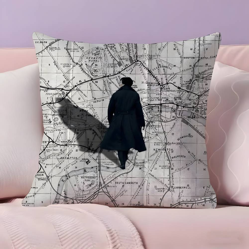 Classic TV S-Sherlock H-Holmes Pillow Case Ultra Soft Skin Friendly Fabric Cloud Like Comfort & Concealed Zipper