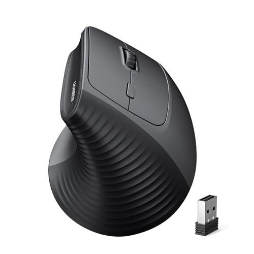 UGREEN Vertical Ergonomic Wireless Mouse Bluetooth & 2.4GHz Multi-Pairing Silent Mouse