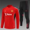 Manchester United Football Suit Custom Autumn And Winter Long-Sleeved Half-Pull Pre-Game Warm-Up Children'S Short-Sleeved Training Suit