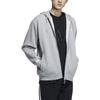 Adidas Hooded Zipper Fleece Thick Sports Casual Jacket Men Jackets Medium-Gray IV7606