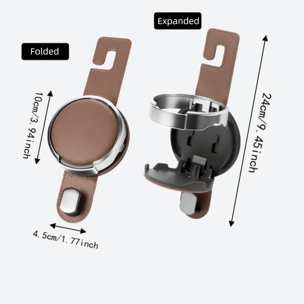 PU Leather Car Seat Headrest Hook Foldable Backseat Organizer 2 in 1 Headrest Hanger Car Interior