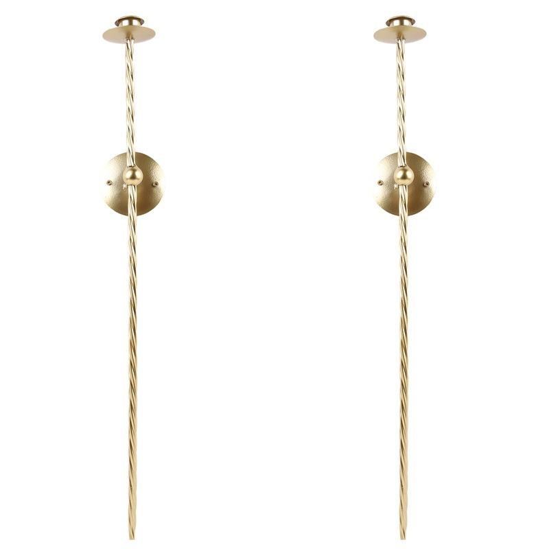 

Candle Sconces Long Wall Candle Holder - Set of 2 Retro Candle Holder Decoration for Dining Room, Living Room, Office, Bathroom