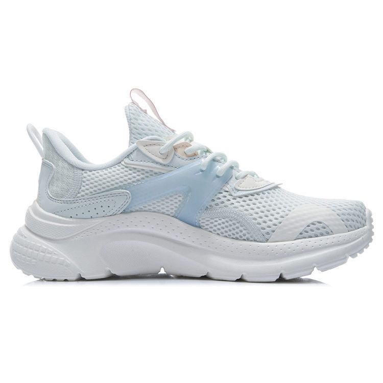 Li Ning Flow Cloud Non-Slip Wear-Resistant Low-Top Running Shoes Women Sneakers Light-Blue AGLR036-4