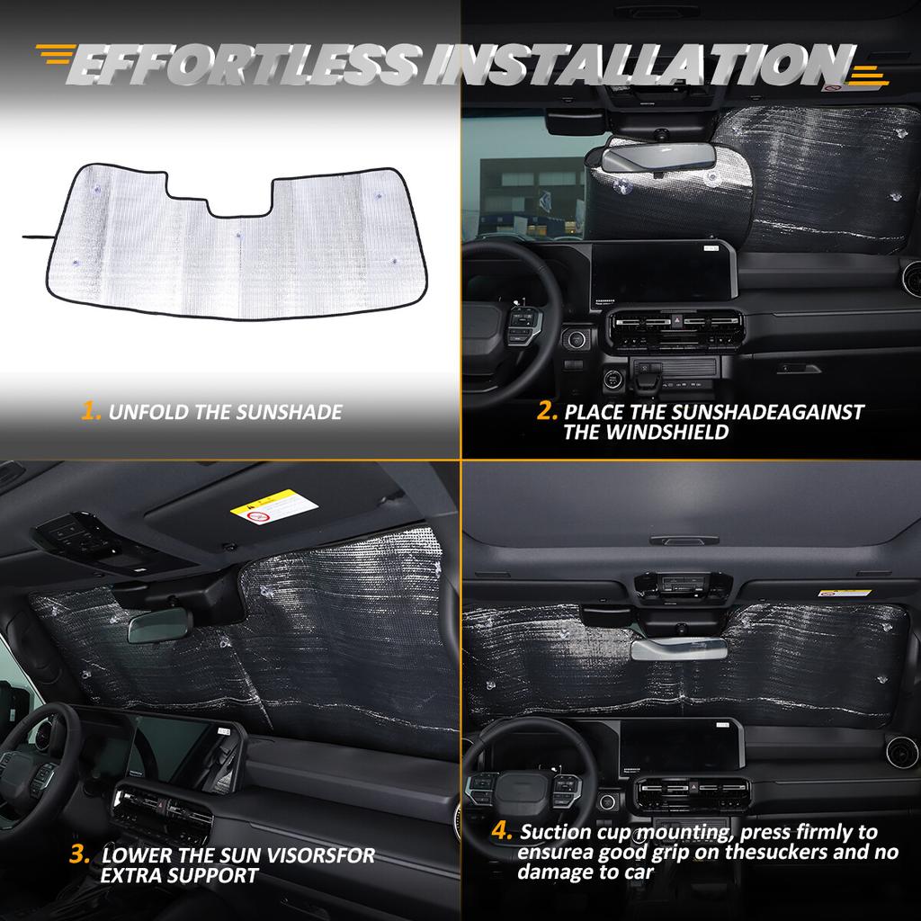 Sun Shade Windshield Window Sunshade Cover For Toyota Land Cruiser LC250 24+ US