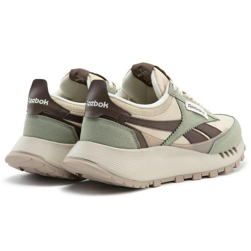 Reebok CL LEGACY W+ Low Top Platform Running Shoes Unisex Beige Green 24FRC903U1G09