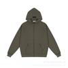 Unisex Oversized Fleece-Lined Hooded Zip-Up Sweatshirt With Embroidered Letter Print