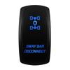 12V/24V Blue LED Rocker Switch Spot/Fog/Side Lights/Power/Inverter/Fan Toggle Waterproof On-Off | On-Off-On Switch Switches4