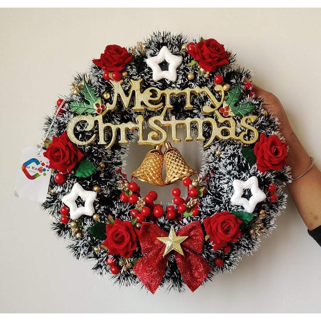 Designer Christmas Wreath for Front Door/Wall Hanging/Decoration for Xmas Party/Christmas Decorations for Home/Gifts/Wreath