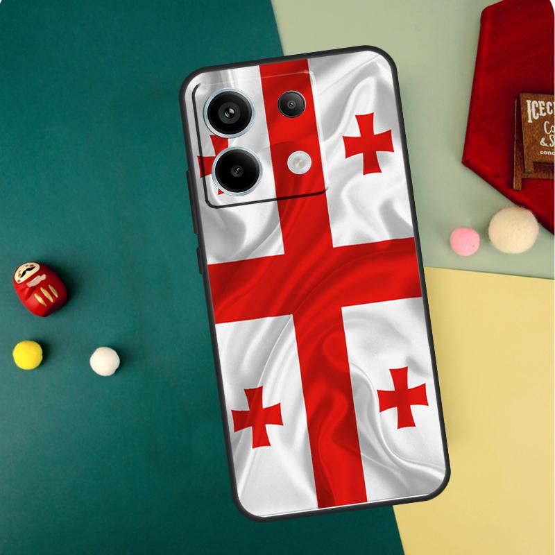 Georgien Fahne Hülle Für Xiaomi Redmi Note 14 13 12 11 15 Pro Plus Redmi 15 13 10 10C 12C 13C 14C 15C Funda