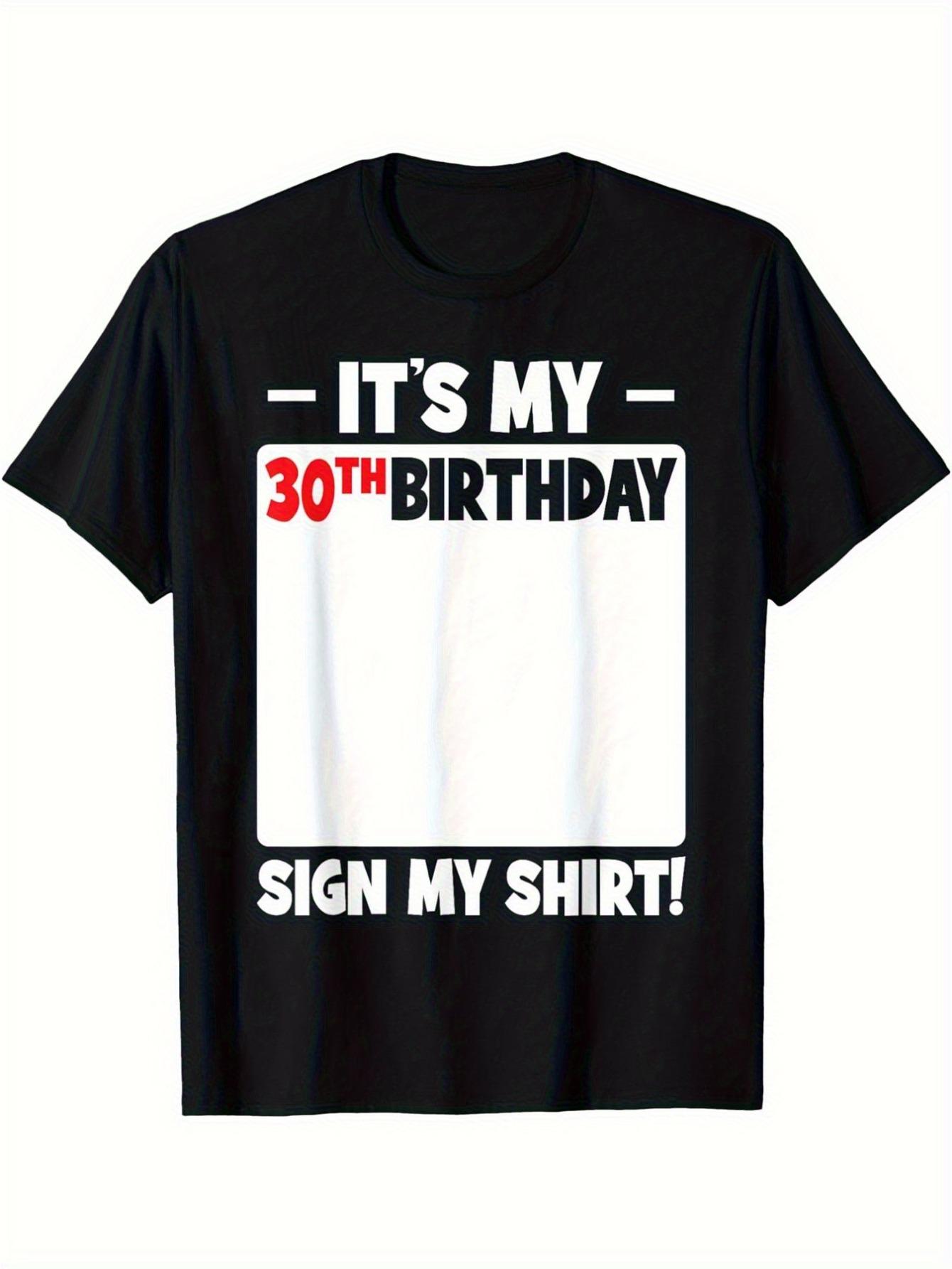 T-Shirt y2k 30th Birthday T Black/White M
