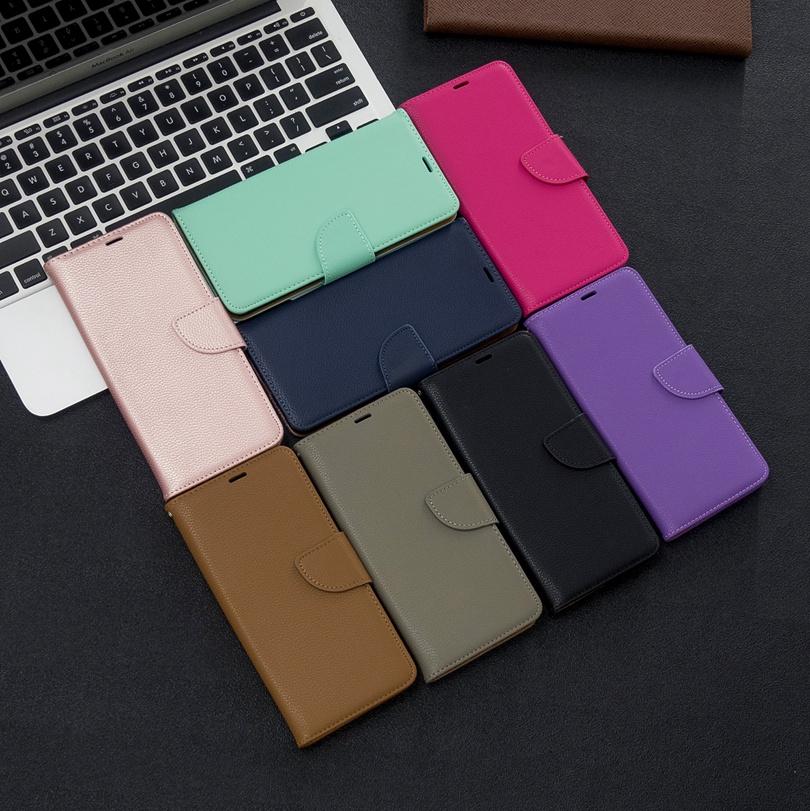 Litchi Grain Flip Wallet Leather Case For Samsung Galaxy A10 A20 A30 A40 A50 A70 A30s A50s A10s A20s A20e A21s Book Stand Cover