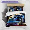 Truck Driver 3pcs Bedding Set Duvet Cover Closure Includes 1 Duvet Cover & 2 Pillowcases for All Seasons Bedroom Home Dorm Decor