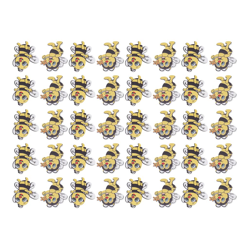 40Pcs Wooden Bee Buttons Cartoon Decorative Embellishment for Sewing Knitting Scrapbooking