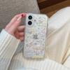 Cute Cartoon Sanrio Cinnamoroll Bling Glitter Stars Phone Case For iPhone 17 16 15 14 13 Pro Max Transparent Soft TPU Cover