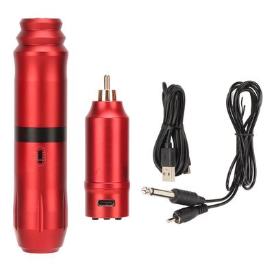 1300mAh Wirelss Rotary Tattoo Pen Machine Kit LCD Display RCA Interface 12V 10000RPM Tattoo Power