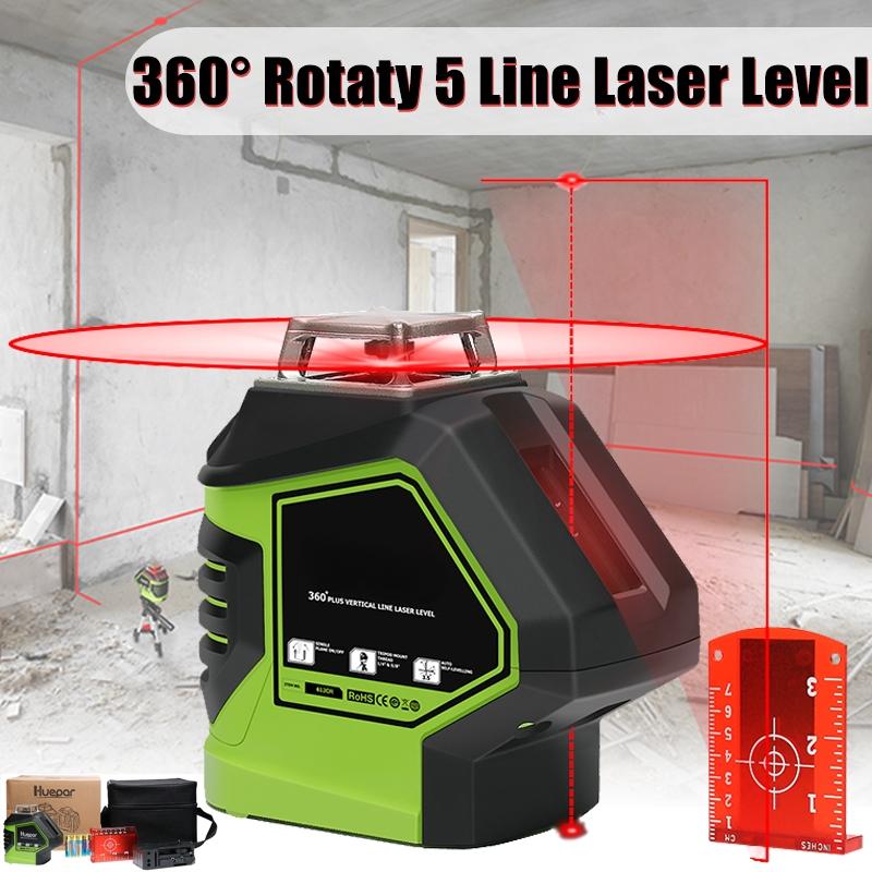 IP54. 5Line Laser Level 360 ° Rotary Auto Self Leveling Vertical Horizontal Decoration New