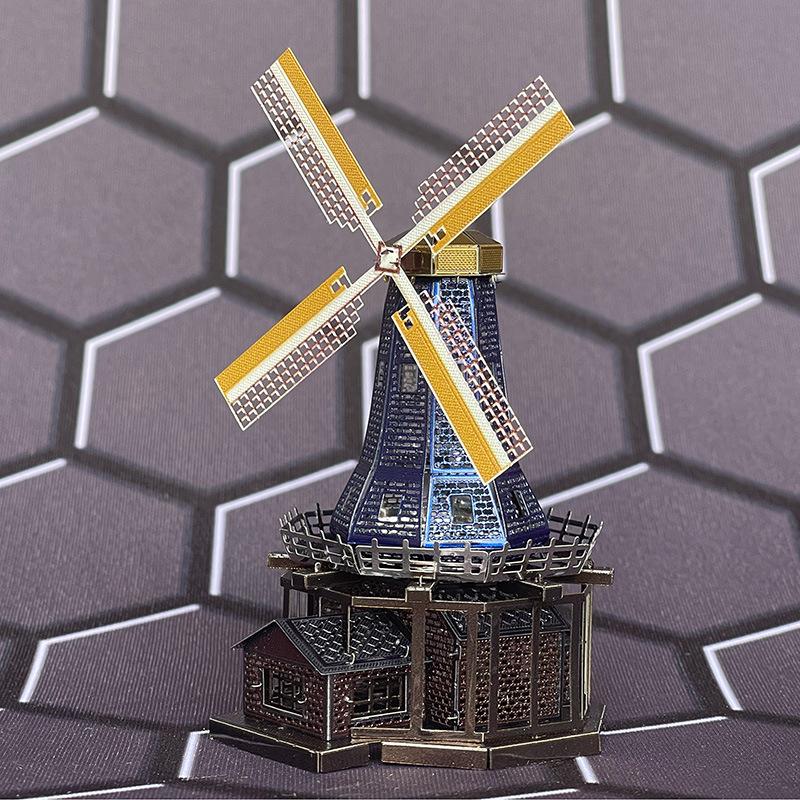 

3D Stainless Steel DIY Dutch Windmill Puzzle – Glue-Free Assembly