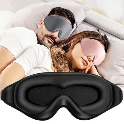 100% zatemňující maska na spaní 3D maska na spaní na oči paměťová pěna měkká oční maska škraboška pomůcka na spaní slaapmasker