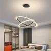 Lamp Gold Chandelier, Modern Chandelier For Dining Room Living Room ,Luxury Acrylic Ring Chandelier Light Fixture Adjustable Han