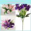 Beautiful 5 Heads Artificial Hyacinth Fake Silk Flowers Bouquet For Wedding And Home Decor