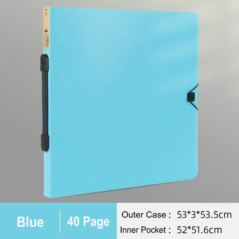 MoeTron Square Folder 50*50cm Drawing Portfolio Booklet Diamond Painting 40*40 Square Portafolio With Plastic Sleeves