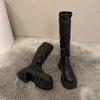 [Exclusive link] Thick-soled boots but knee-thin knight boots 2025 autumn and winter new tall tube pile length