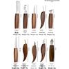 Wood Carving Knife Set with Square Handle - Includes Spooning, Chisel, Utility, and Detail Knives for Handmade Woodcraft.