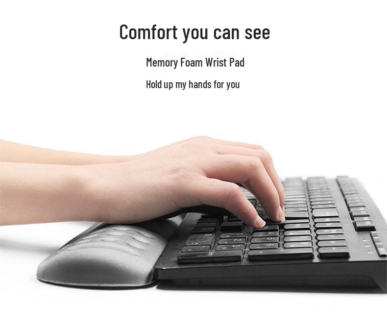Wrap-Around Wrist Rest for Mechanical Keyboards - 87/104 Keys with Memory Foam Mouse Pad