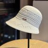 Knitted Hollow Fisherman's Hat Children's Spring and Summer New Breathable Sunshade Sunscreen Hat Hand-woven Basin Hat