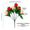 New 6 Heads Real Happy Flower 7 Colors Photography Photo Gift Natural Simulated Rose Buds Crystal Grass Bouquet Home Decorative